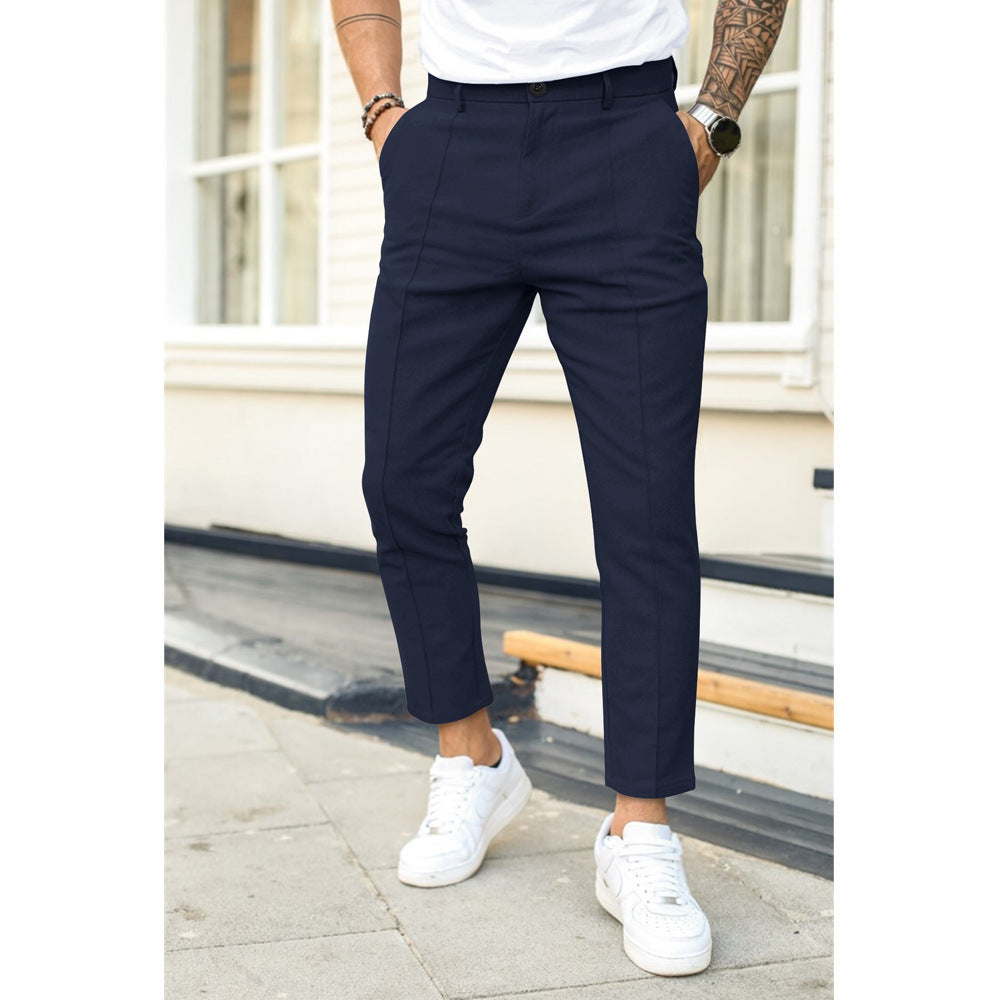 Double Fold  Casual Suit Pants