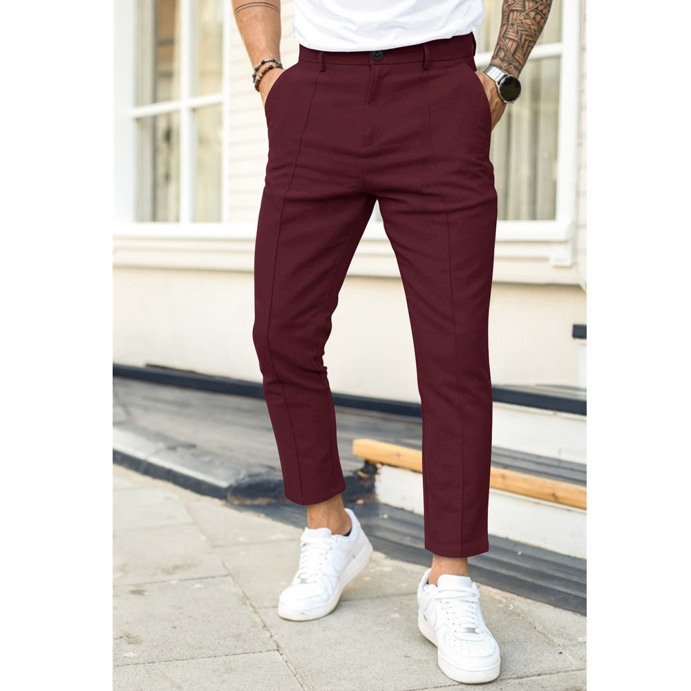 Double Fold  Casual Suit Pants