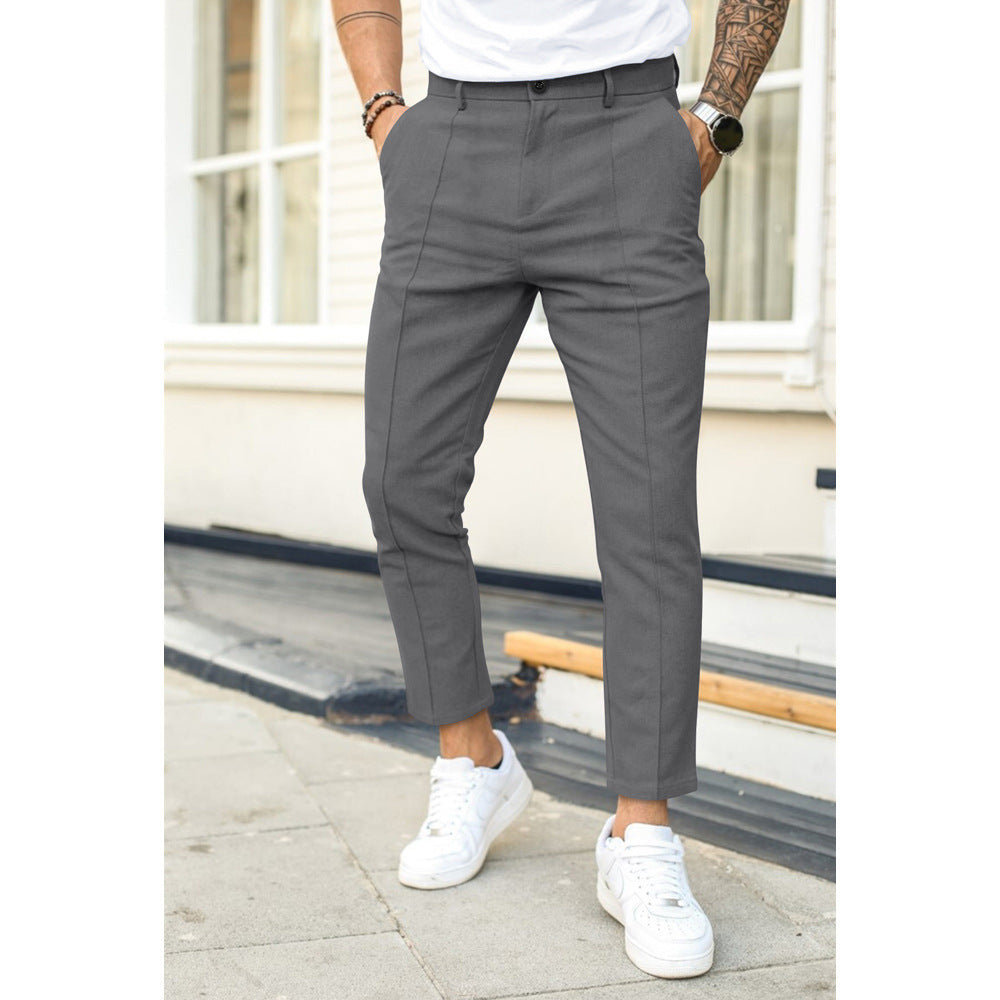 Double Fold  Casual Suit Pants