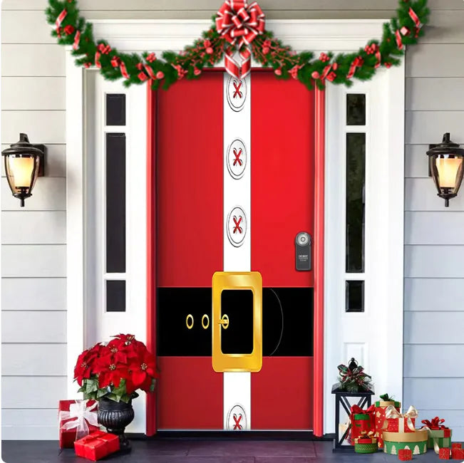 Background Fabric Door Hanging for Christmas Party Decoration