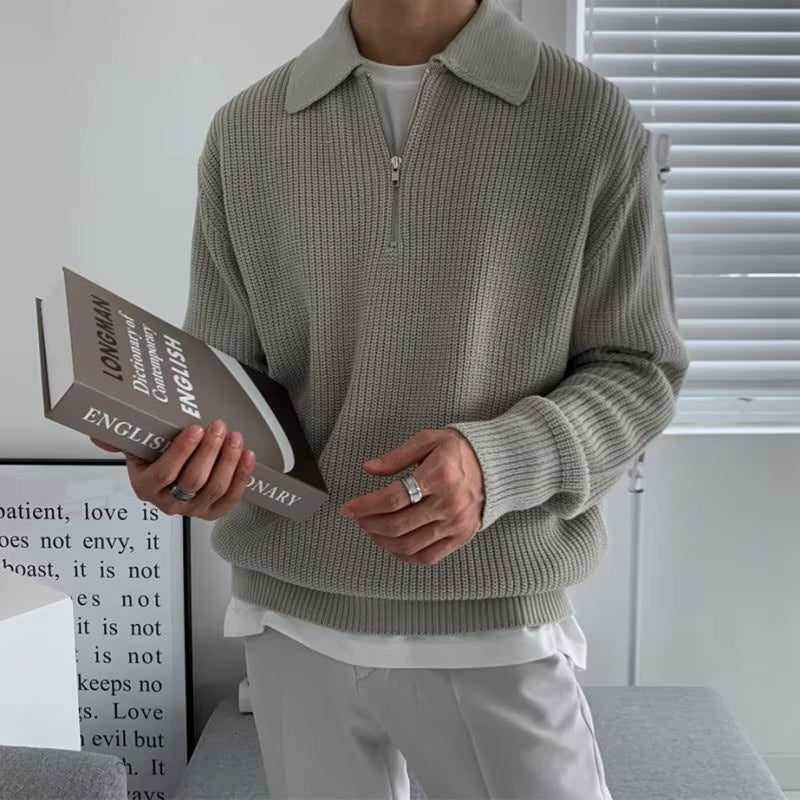 Elegance Lapel Sweater 