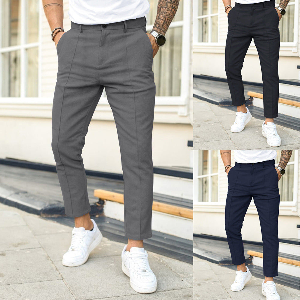 Double Fold  Casual Suit Pants