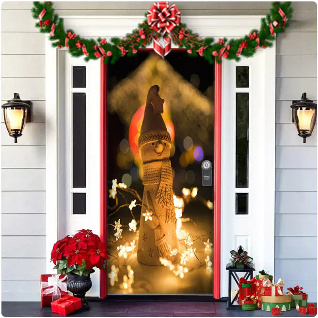 Background Fabric Door Hanging for Christmas Party Decoration